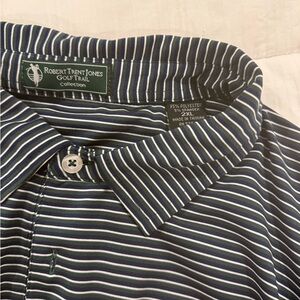 Navy Striped Polo Shirt